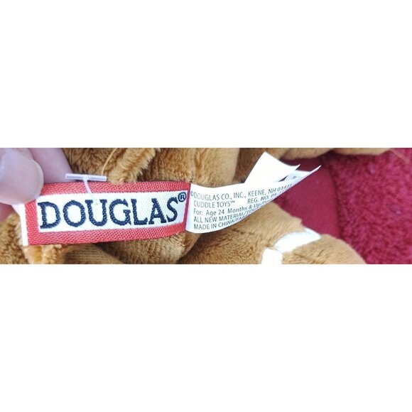 Douglas Gingerbread Girl Plush Toy 8" Brown & White Peppermint Dress Made In Chi - Picture 5 of 6